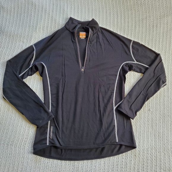 Icebreaker Tops Icebreaker Gt Technical 4 Zip Baselayer 20 Black